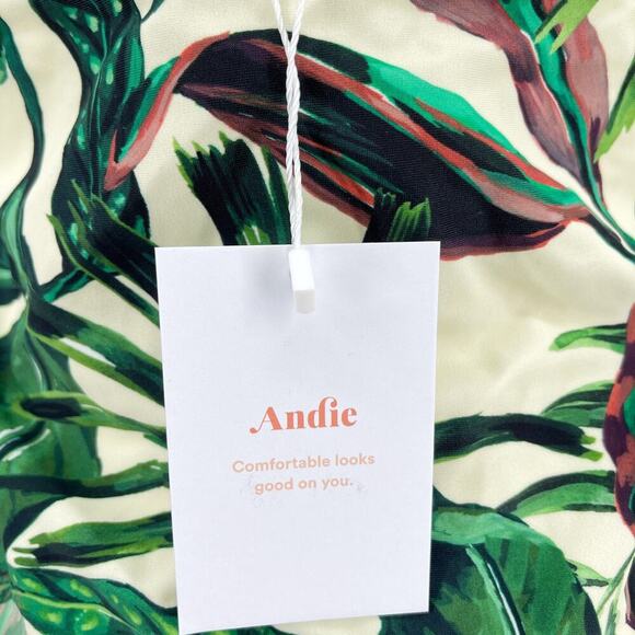 ANDIE Swimwear The Waikiki Dress Cover Up Green Leaf Size Small New with tags! - Picture 7 of 8